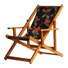 Kit 5 Espreguiçadeiras Preguiçosa Dobrável Envernizada Mel Em