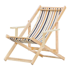 Kit 5 Espreguiçadeiras Preguiçosa Dobrável Madeira Maciça Nat