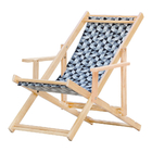 Kit 5 Espreguiçadeiras Preguiçosa Dobrável Madeira Maciça Nat