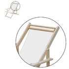 Kit 5 Espreguiçadeiras Preguiçosa Dobrável Madeira Maciça Nat