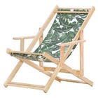 Kit 5 Espreguiçadeiras Preguiçosa Dobrável Madeira Maciça Nat