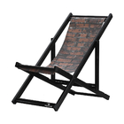 Kit 5 Espreguiçadeiras Preguiçosa Dobrável Sem Braço Black Em