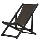 Kit 5 Espreguiçadeiras Preguiçosa Dobrável Sem Braço Black Em