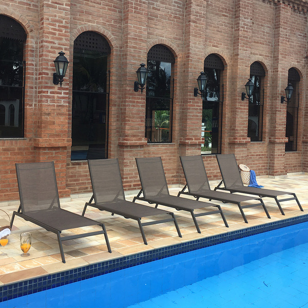 Kit 5 Espreguiçadeiras Tela Sling Future Cobre