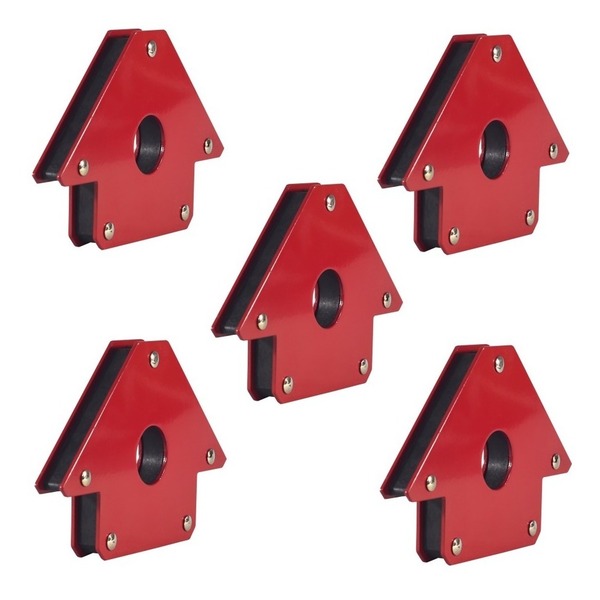 Kit 5 Esquadro Magnético Para Solda - 35kg - Galzer