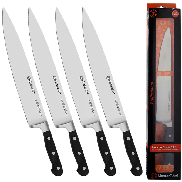Kit 5 Facas Do Chef 10 Masterchef Profissional Line Forjada