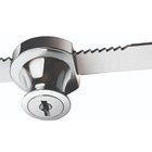 Kit 5 Fechaduras Vitrine Cromada Trava Jacaré 140mm Vidro