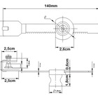 Kit 5 Fechaduras Vitrine Cromada Trava Jacaré 140mm Vidro