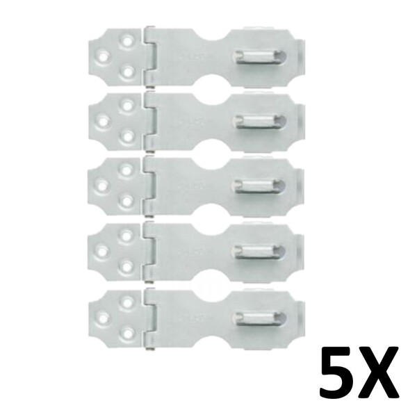 Kit 5 Ferrolho C/ Porta Cadeado Trinco 8,5cmx3,2cm Rocha