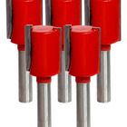 Kit 5 Fresa Reta Paralela 16mm Haste 6mm Metal Duro Tupia