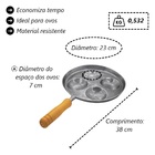 Kit 5 Frigideiras Multi-ovo Frita 4 Ovos Em Alumínio Batido