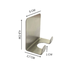 Kit 5 Ganchos Adesivo Parede Inox Pendurar Multiuso