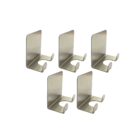 Kit 5 Ganchos Adesivo Parede Inox Pendurar Multiuso