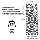 Kit 5 Grades De Ferro Ramada Sacada Varanda Escada 95x36cm