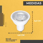 Kit 5 Lâmpada Led Mr16 Dicroica 5w Branco Quente Frio Teto