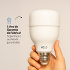 Kit 5 Lampada Led Smart Wi-fi 2.4 Ghz Bulbo Hp 40w 2700k/6500