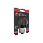 Kit 5 Lâmpadas Bolinha Filamento Led Vermelho Avt