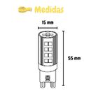 Kit 5 Lâmpadas De Led G9 3w Branco Quente(3000k) P/ Lustres E