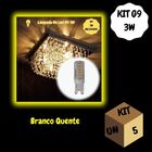 Kit 5 Lâmpadas De Led G9 3w Branco Quente(3000k) P/ Lustres E