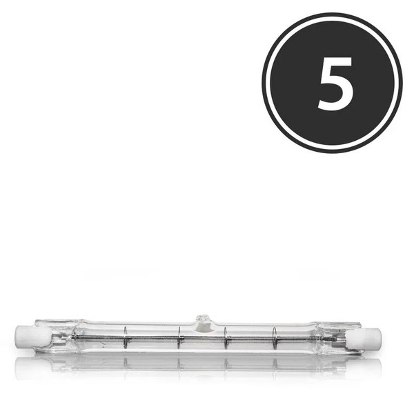 Kit 5 Lâmpadas Halógena Palito 300w 127v Ourolux 01302