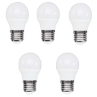 Kit 5 Lâmpadas Led Bolinha 3w 3000k (branco Quente)
