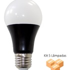 Kit 5 Lâmpadas Luz Negra 9w E27 Bivolt