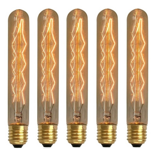 Kit 5 Lâmpadas Retrô Decorativa Vintage Thomas Edison T185 12