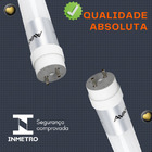 Kit 5 Lâmpadas Tubular 18w Vidro Led T8 1,20m Branco - Branco