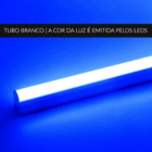 Kit 5 Lâmpadas Tubular Coloridas 10w De Led T8 60 Cm - Azul