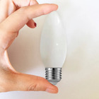 Kit 5 Lâmpadas Vela Lisa Leitosa Vl-37 E-27 40w 127v