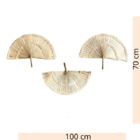 Kit 5 Leques De Palha