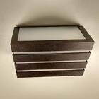 Kit 5 Luminária Arandela Parede Frisada Policarbonato Marrom