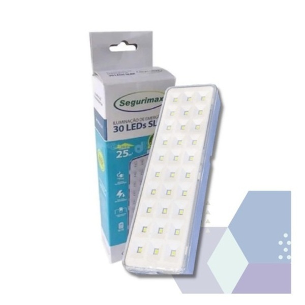 Kit 5 Luminaria De Emergencia 30 Led Slim
