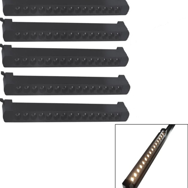 Kit 5 Luminária Led Pontual Linear 30w 3000k Para Trilho Pret