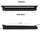 Kit 5 Luminária Led Pontual Linear 30w 3000k Para Trilho Pret