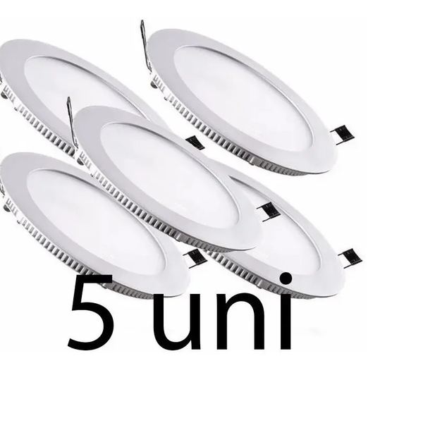Kit 5 Luminaria Painel Plafon 24w(25w) Led Redondo Embutir 30