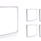 Kit 5 Luminaria Plafon Led Sobrepor Quadrada 18w Branco Frio