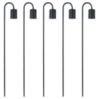 Kit 5 Luminárias Balizador Jardim Spot Curvo Gu10 Preto 75cm