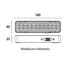 Kit 5 Luminárias De Emergência Blumenau 30 Leds Recarregável