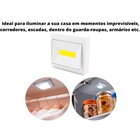 Kit 5 Luminárias Portáteis Interruptor Luz De Led