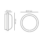 Kit 5 Luminárias Redonda Led Branca 15w 3000k Bivolt Ip65