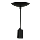 Kit 5 Lustre Pendente Tubo Cilindro Alumínio Preto Fio 1.20m