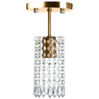 Kit 5 Lustres Clearcrillic Cristal Acrílico Redondo Cobre