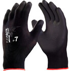 Kit 5 Luvas Segurança Flextactil Nylon Poliuretano Pu Preta D