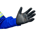 Kit 5 Luvas Segurança Flextactil Nylon Poliuretano Pu Preta D