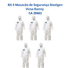 Kit 5 Macacões De Segurança Steelgen Vicsa Danny Epi Proteção