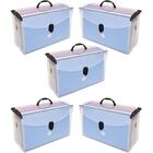 Kit 5 Maletas De Documentos 10 Pastas Suspensas Dello Organiz