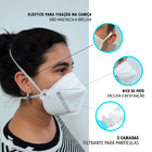 Kit 5 Máscara De Proteção Respiratória Descartável Tipo Pff2