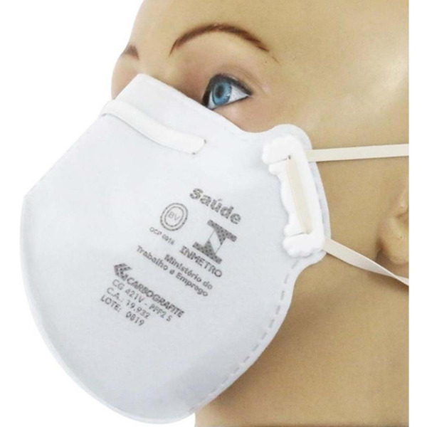 Kit 5 Máscaras Respirador Pff2 N95 Cg-421 - Carbografite