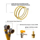 Kit 5 Metros Tubo Pex 16mm + Cotovelos + Niple + Válvula Bm